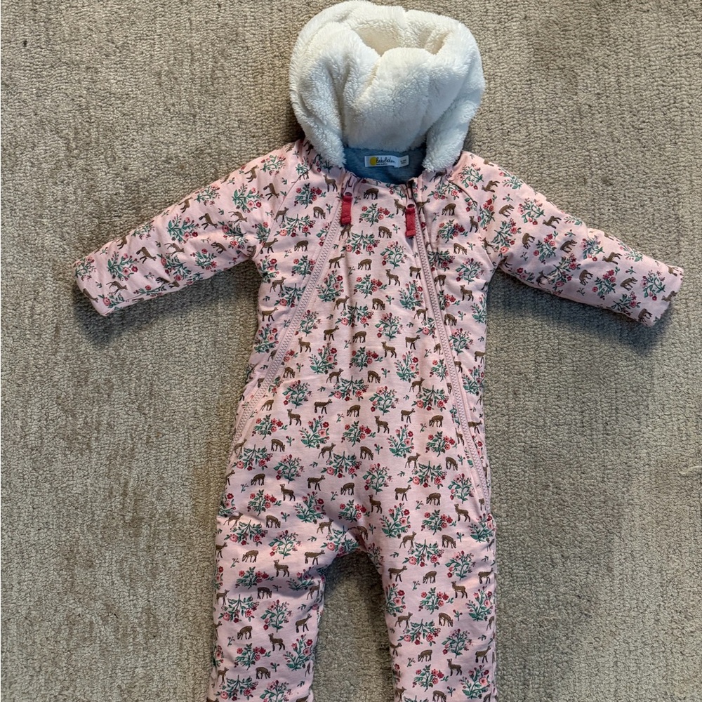 Mini Boden Pink Floral Kids Jacket
